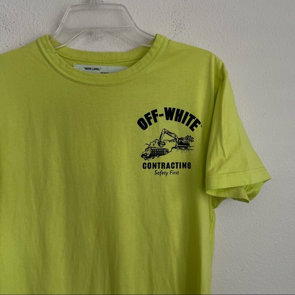 Off-White Other - Off White Short Sleeve Contracting Safety First Neon Tee T Shirt